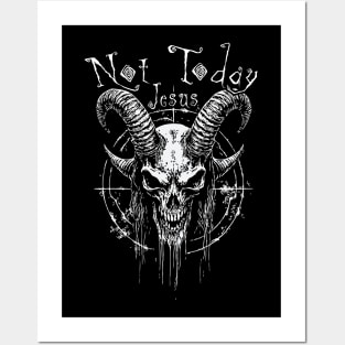 Not Today Jesus // Satanic Baphomet Design Posters and Art